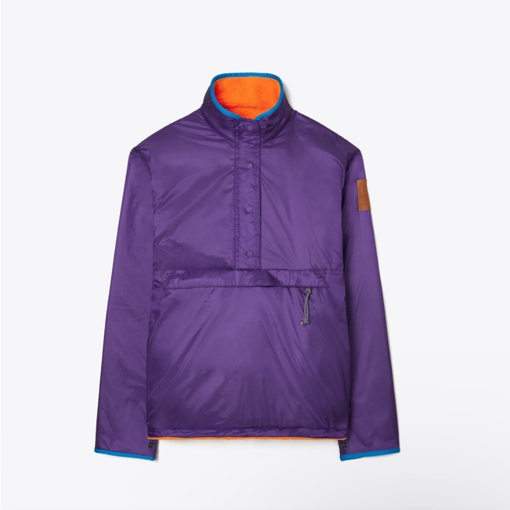 BNWT Tory Burch Reversible Nylon Fleece Pullover Jacket